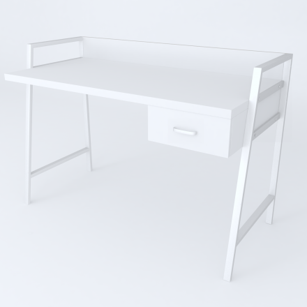 Письмовий стіл Ferrum-decor 750x1000x600 Білий метал ДСП Біле 32 мм (FRD-103436) Письмовий стіл Ferrum-decor 750x1000x600 Білий метал ДСП Біле 32 мм (FRD-103436)
