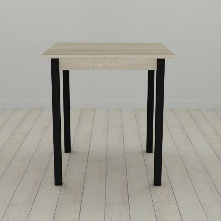 Стіл кухонний Ferrum-decor Дієго 75x70x70 Чорний ДСП Сонома 16мм (FRD-106300)