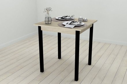 Стіл кухонний Ferrum-decor Дієго 75x70x70 Чорний ДСП Сонома 16мм (FRD-106300)