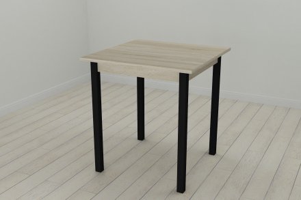 Стіл кухонний Ferrum-decor Дієго 75x70x70 Чорний ДСП Сонома 16мм (FRD-106300)
