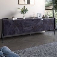 Тумба під телевізор з шухлядами LION Wood з чорними ніжками 160х65х40 см Бетон темний (LION-043124) Тумба під телевізор з шухлядами LION Wood з чорними ніжками 160х65х40 см Бетон темний (LION-043124)