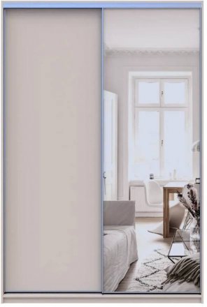 Шафа-купе Doros Сіті Лайт Кашемір 1 ДСП / 1 дзеркало 150х60х225 (80736353)