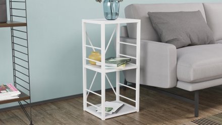 Етажерка 3/34 Ferrum-decor Серії Конект 73x34x28 білий ДСП Біле 16мм (FRD-104295) Етажерка 3/34 Ferrum-decor Серії Конект 73x34x28 білий ДСП Біле 16мм (FRD-104295)