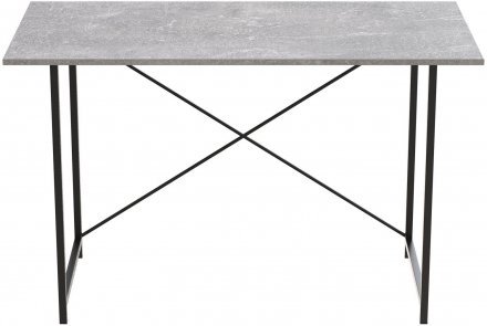 Стіл письмовий Line Лайт Ferrum-decor 750x1200x600 Чорний метал ДСП Бетон 16 мм (FRD-104863)