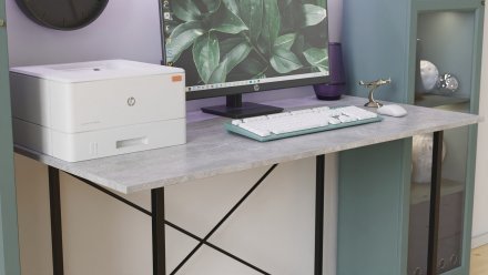 Стіл письмовий Line Лайт Ferrum-decor 750x1200x600 Чорний метал ДСП Бетон 16 мм (FRD-104863)
