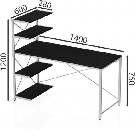 Комп'ютерний стіл Ferrum-decor Джек 75x140x70 Білий ДСП Сосна Кембра (FRD-105422)