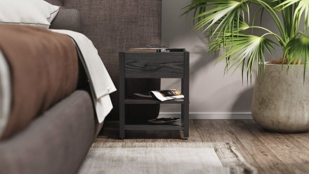 Тумба універсальна Ferrum-decor Вів'єн 1/2 50x41x40 чорний ДСП Сосна Кембра 16мм (FRD-104126) Тумба універсальна Ferrum-decor Вів'єн 1/2 50x41x40 чорний ДСП Сосна Кембра 16мм (FRD-104126)
