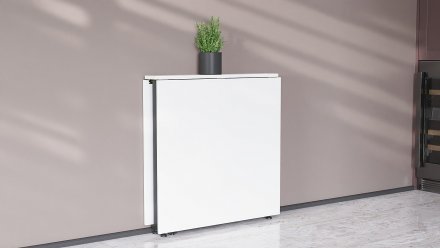 Стіл-книга трансформер Оріон 2 Ferrum-decor 750x1520x730 Чорний метал ДСП Біле 16 мм (FRD-104583)