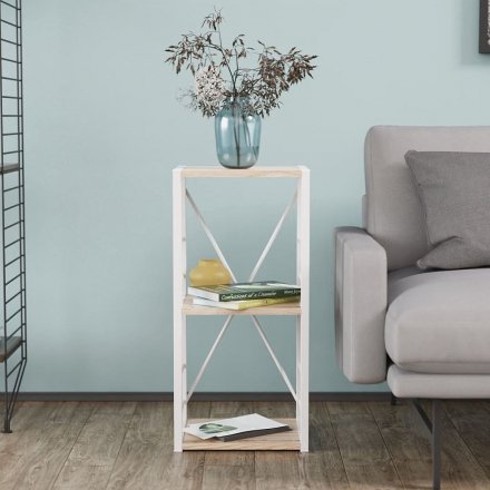 Етажерка 3/34 Ferrum-decor Серії Конект 73x34x28 білий ДСП Дуб Сан-Марино 16мм (FRD-104296) Етажерка 3/34 Ferrum-decor Серії Конект 73x34x28 білий ДСП Дуб Сан-Марино 16мм (FRD-104296)