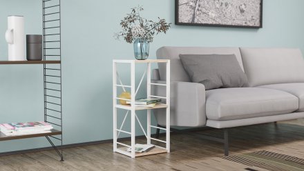 Етажерка 3/34 Ferrum-decor Серії Конект 73x34x28 білий ДСП Дуб Сан-Марино 16мм (FRD-104296) Етажерка 3/34 Ferrum-decor Серії Конект 73x34x28 білий ДСП Дуб Сан-Марино 16мм (FRD-104296)