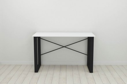 Письмовий стіл Ferrum-decor Драйв 750x1000x600 Чорний метал ДСП Біле 16 мм (FRD-103087)