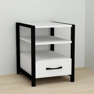 Тумба універсальна Ferrum-decor Вів'єн 1/1 50x41x40 чорний ДСП Біле 16мм (FRD-104139)