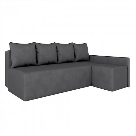 Кутовий диван ортопедичний iSmart MORRO Maxi єврокнижка 205x149 см (матрац Lux) графіт Laura 15 (ISM-051349)