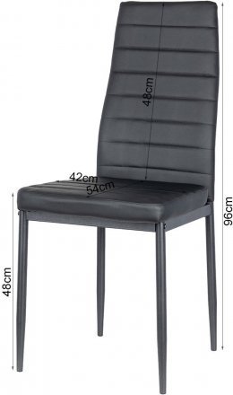 Стілець в кухню Doros Зіта 42х54х96 см Чорний (DRS-011419)