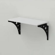 Полиця настінна Ferrum-decor Ханді 2 240x500x240 метал Чорний ДСП Біле 16 мм (FRD-102554) Полиця настінна Ferrum-decor Ханді 2 240x500x240 метал Чорний ДСП Біле 16 мм (FRD-102554)