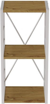 Етажерка 3/34 Ferrum-decor Серії Конект 73x34x28 білий ДСП Дуб Артизан 16мм (FRD-104297)