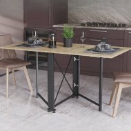 Стіл-книга трансформер Оріон 2 Ferrum-decor 750x1520x730 Чорний метал ДСП Дуб Сонома 16 мм (FRD-104586)