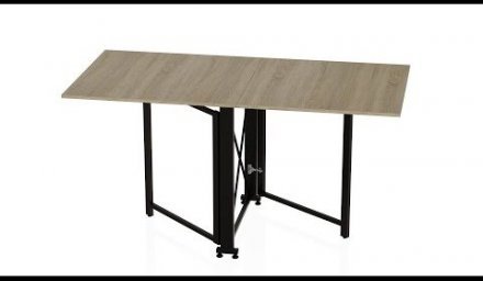 Стіл-книга трансформер Оріон 2 Ferrum-decor 750x1520x730 Чорний метал ДСП Дуб Сонома 16 мм (FRD-104586)