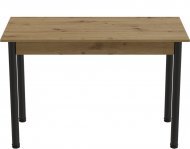 Стіл кухонний Ferrum-decor Беніта 75x120x60 Чорний ДСП Дуб Артизан 16мм (FRD-105691)