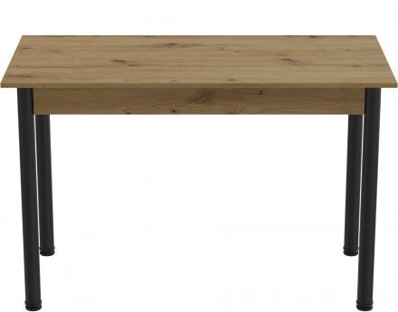 Стіл кухонний Ferrum-decor Беніта 75x120x60 Чорний ДСП Дуб Артизан 16мм (FRD-105691)