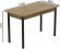 Стіл кухонний Ferrum-decor Беніта 75x120x60 Чорний ДСП Дуб Артизан 16мм (FRD-105691)