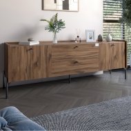 Тумба під телевізор з шухлядами LION Wood з чорними ніжками 160х65х40 см Дуб Ліворно (LION-043128) Тумба під телевізор з шухлядами LION Wood з чорними ніжками 160х65х40 см Дуб Ліворно (LION-043128)