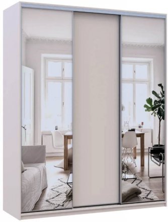 Шафа-купе Doros Сіті Лайт Кашемір 1 ДСП / 2 дзеркала 180х60х225 (80736368)