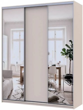 Шафа-купе Doros Сіті Лайт Кашемір 1 ДСП / 2 дзеркала 180х60х225 (80736368)
