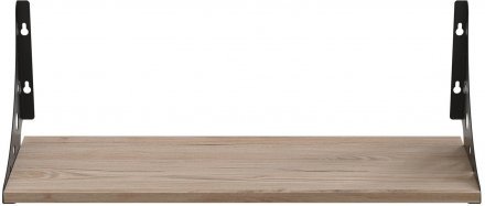 Полиця настінна Ferrum-decor Ханді 2 240x500x240 метал Чорний ДСП Дуб Сан-Марино 16 мм (FRD-102555)