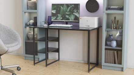 Письмовий стіл Ferrum-decor Гаррі 75x140x60 чорний ДСП Біле 16мм (FRD-103541) Письмовий стіл Ferrum-decor Гаррі 75x140x60 чорний ДСП Біле 16мм (FRD-103541)