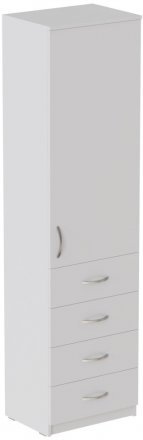 Пенал Анжело Ferrum-decor на 3 полиці з дверима та 4 ящиками 1900x500x380 ДСП Біле 16 мм (FRD-104965) Пенал Анжело Ferrum-decor на 3 полиці з дверима та 4 ящиками 1900x500x380 ДСП Біле 16 мм (FRD-104965)
