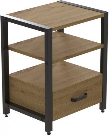 Тумба універсальна Ferrum-decor Вів'єн 1/1 50x41x40 чорний ДСП Дуб Артизан 16мм (FRD-104141) Тумба універсальна Ferrum-decor Вів'єн 1/1 50x41x40 чорний ДСП Дуб Артизан 16мм (FRD-104141)