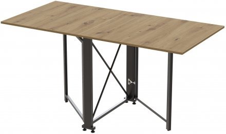 Стіл-книга трансформер Оріон 2 Ferrum-decor 750x1520x730 Чорний метал ДСП Дуб Артизан 16 мм (FRD-104588)