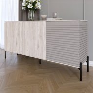 Комод закритий у вітальню на чорних металевих ніжках LION Грей 154x38x76,5 см Самоа Димчастий/Кашемір (LION-041816) Комод закритий у вітальню на чорних металевих ніжках LION Грей 154x38x76,5 см Самоа Димчастий/Кашемір (LION-041816)