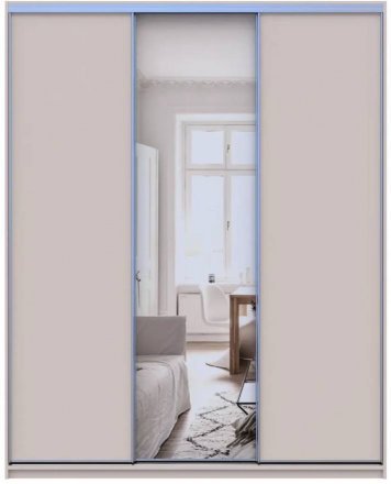 Шафа-купе Doros Сіті Лайт Кашемір 2 ДСП/1 дзеркало 180х60х225 (80736371) Шафа-купе Doros Сіті Лайт Кашемір 2 ДСП/1 дзеркало 180х60х225 (80736371)