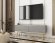 Тумба під телевізор Perfect Home Оро / Oro 2-дверна з золотими ніжками RTV135 MDF Сірий (PFH-091330)