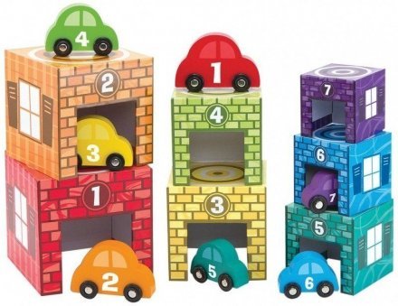 Набір блоків-кубів Автомобілі та гаражі MD12435