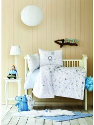 Дитяча постіль для немовлят Space mavi 2020-2 блакитний ранфорс svt-2000022246170