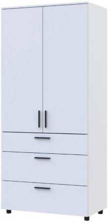 Шафа для одягу Doros Торн Білий 2 ДСП/3Ш (штанга) 90х51.6х200 (DRS-012021)