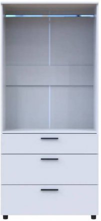 Шафа для одягу Doros Торн Білий 2 ДСП/3Ш (штанга) 90х51.6х200 (DRS-012021)