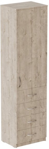 Пенал Анжело Ferrum-decor на 3 полиці з дверима та 4 ящиками 1900x500x380 ДСП Дуб Сан-Марино 16 мм (FRD-104966) Пенал Анжело Ferrum-decor на 3 полиці з дверима та 4 ящиками 1900x500x380 ДСП Дуб Сан-Марино 16 мм (FRD-104966)