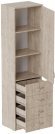 Пенал Анжело Ferrum-decor на 3 полиці з дверима та 4 ящиками 1900x500x380 ДСП Дуб Сан-Марино 16 мм (FRD-104966)