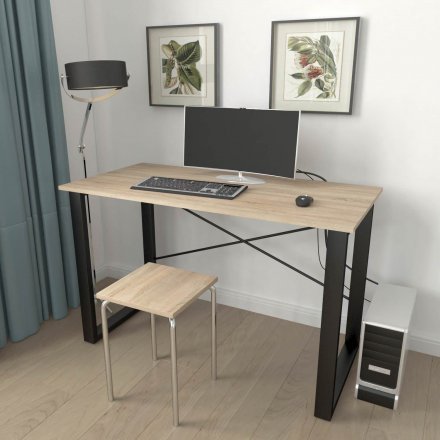 Письмовий стіл Ferrum-decor Драйв 750x1000x600 Чорний метал ДСП Дуб Сонома 16 мм (FRD-103090) Письмовий стіл Ferrum-decor Драйв 750x1000x600 Чорний метал ДСП Дуб Сонома 16 мм (FRD-103090)