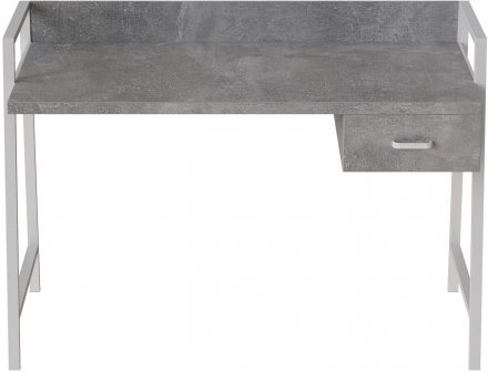 Письмовий стіл Ferrum-decor 750x1000x600 Білий метал ДСП Бетон 32 мм (FRD-103442)