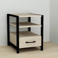 Тумба універсальна Ferrum-decor Вів'єн 1/1 50x41x40 чорний ДСП Дуб Сонома 16мм (FRD-104142)