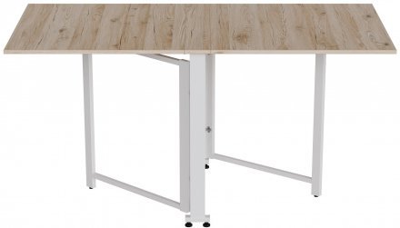 Стіл-книга трансформер Оріон 2 Ferrum-decor 750x1520x730 Білий метал ДСП Дуб Сан-Марино 16 мм (FRD-104591)