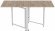 Стіл-книга трансформер Оріон 2 Ferrum-decor 750x1520x730 Білий метал ДСП Дуб Сан-Марино 16 мм (FRD-104591)