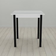 Стіл кухонний Ferrum-decor Дієго 75x80x80 Чорний ДСП Біле 16мм (FRD-106308)