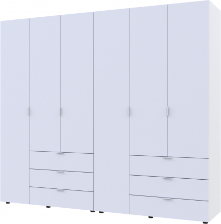 Комплект шаф для одягу Doros Гелар (2 шт.) 232,4х49,5х203,4 см Білий (DRS-011171)