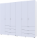 Комплект шаф для одягу Doros Гелар (2 шт.) 232,4х49,5х203,4 см Білий (DRS-011171)
